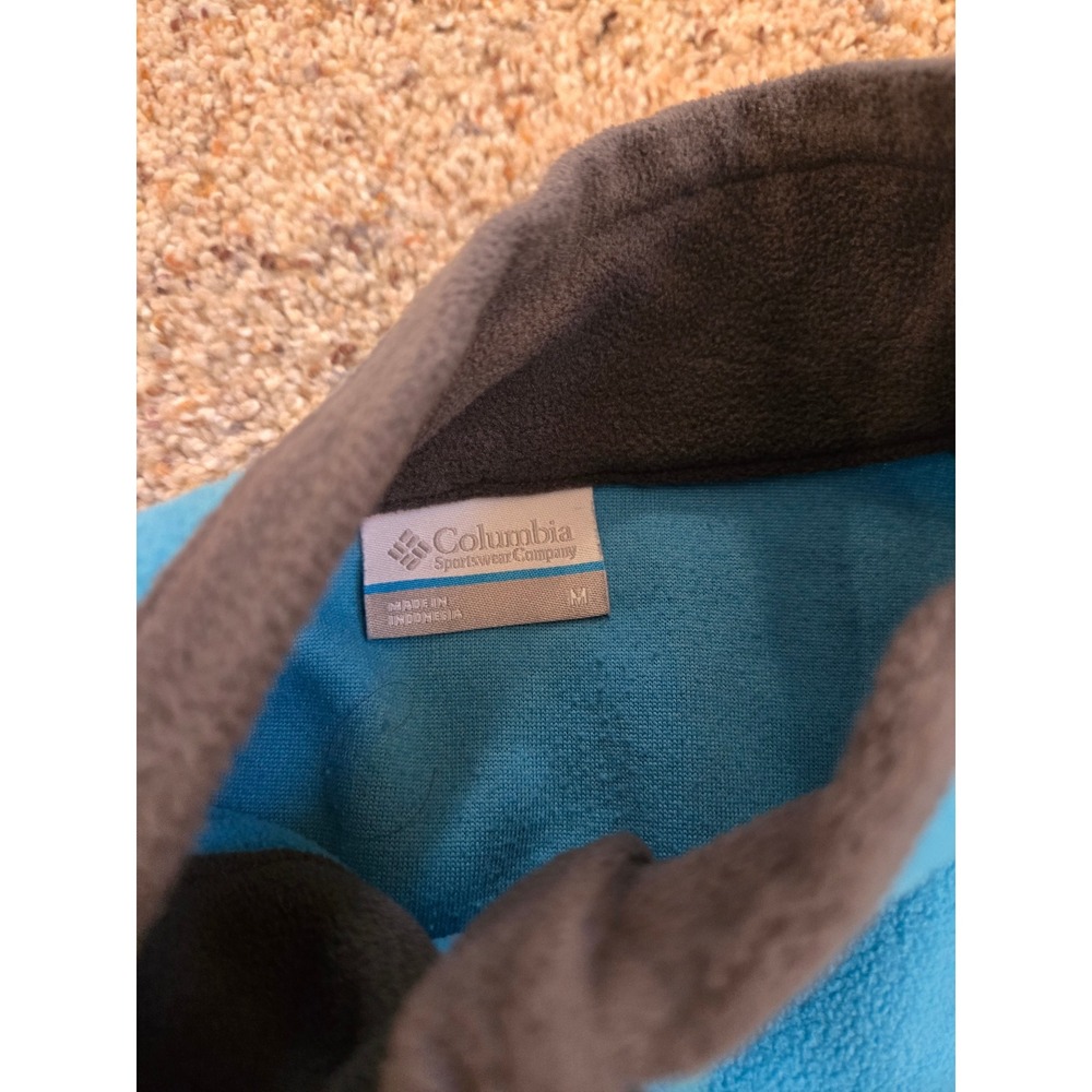 Columbia Women's Medium Blue Fleece 1/4‎ Zip Pullover Jacket - Picture 5 of 8